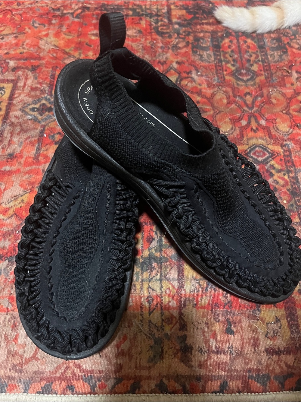 Keen Women's Black Knit Slip-On Athletic Sandals